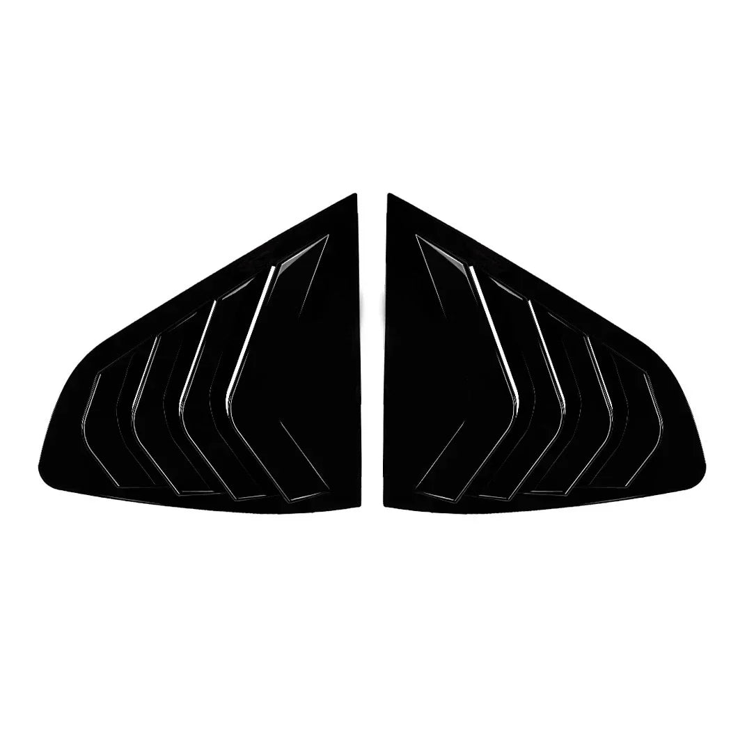 Gloss Black Rear Window Quarter Louvers Covers for BMW X4 (2018–2024)