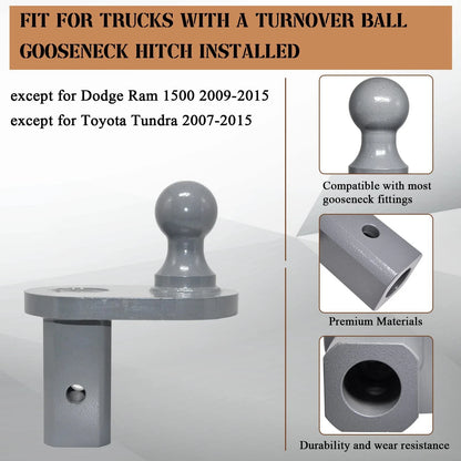 Gooseneck Ball Extender for B&W Trailer Hitch (2010–2023)