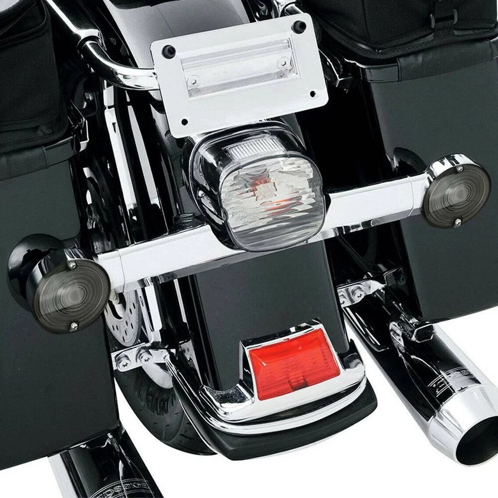 Set of 4 Smoked Turn Signal Flat Light Cover Lens for Harley Electra Glide
