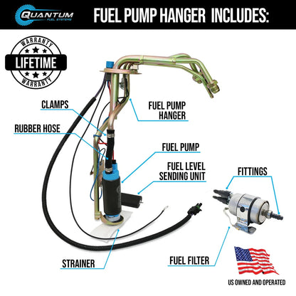 Fuel Pump GSS342G3 255LPH + AN Fitting Hanger for Chevy K1500 (1988–1995)