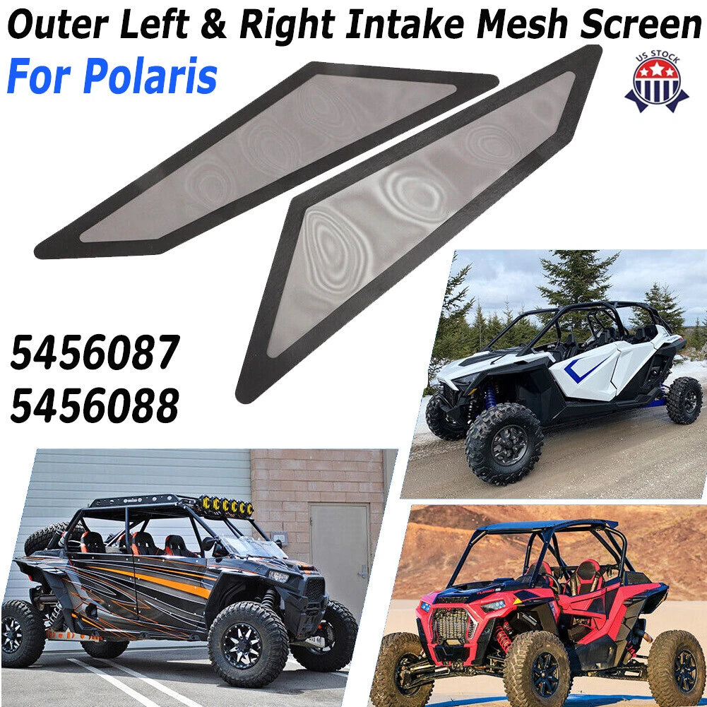 Set of 2 Intake Mesh Screens for Polaris RZR (5456087 5456088)