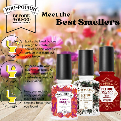 Set of 3 Poo-Pourri Before-You-Go Toilet Spray, Spring 2 Fl Oz