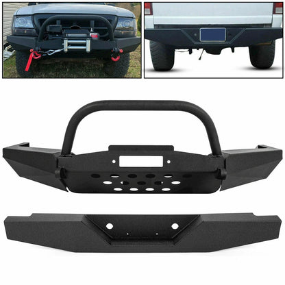 Front Winch Bumper with Bull Bar & Rear Bumper for Ford Ranger (1993–2011)
