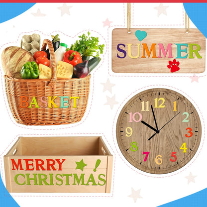 492 Pieces Wooden Alphabet Letters and Numbers Set