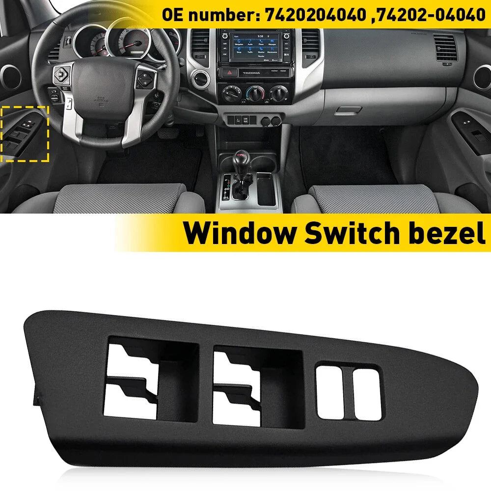 Driver Side Master Power Window Switch Bezel for Toyota Tacoma (2012–2015)