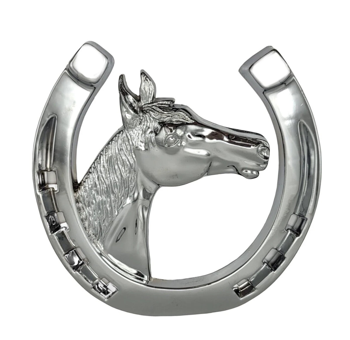3D Chrome ABS Horseshoe Emblem Decal for Car Truck (QEB020)