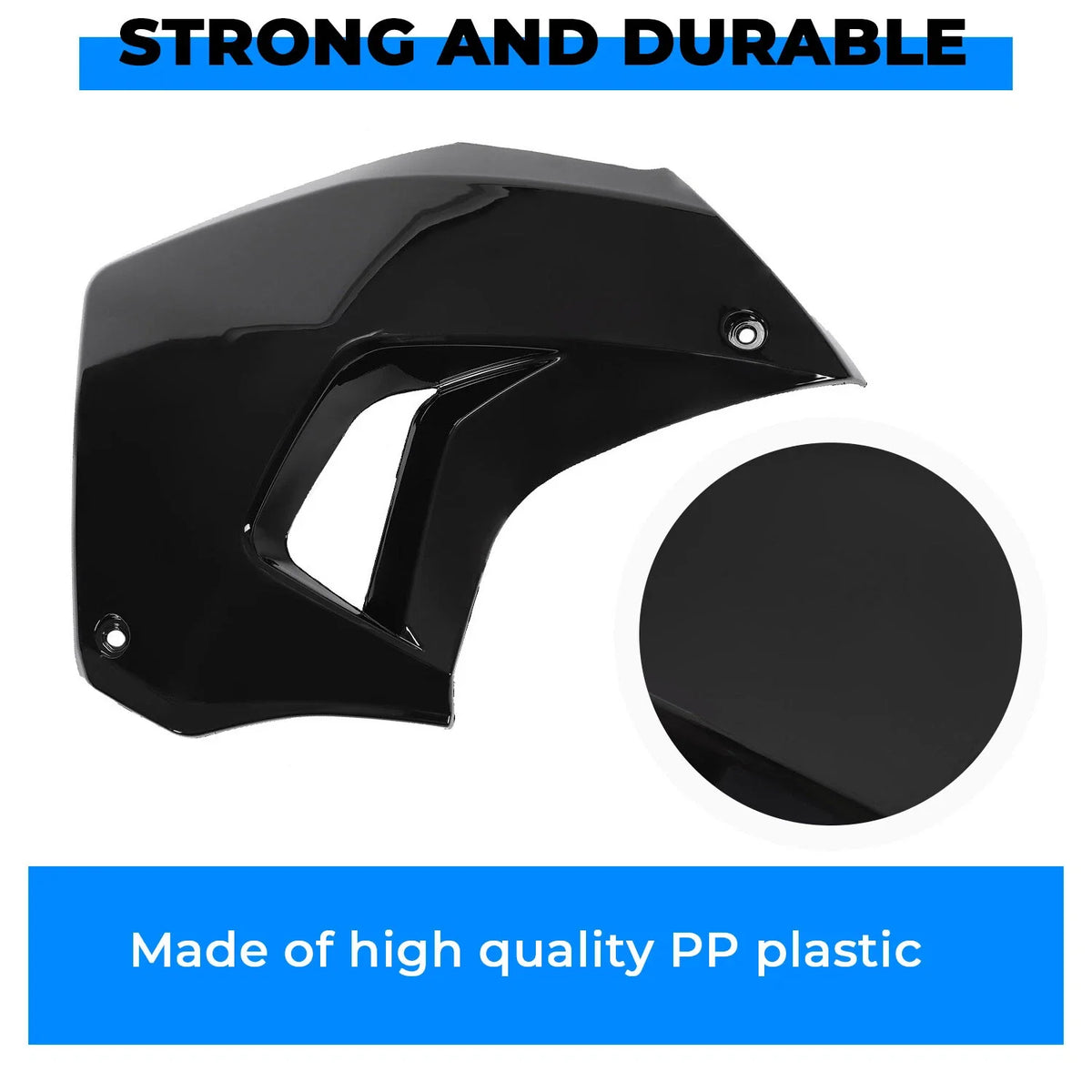 Left Radiator Shroud for Kawasaki KLR650 (2008–2018) Painted Black