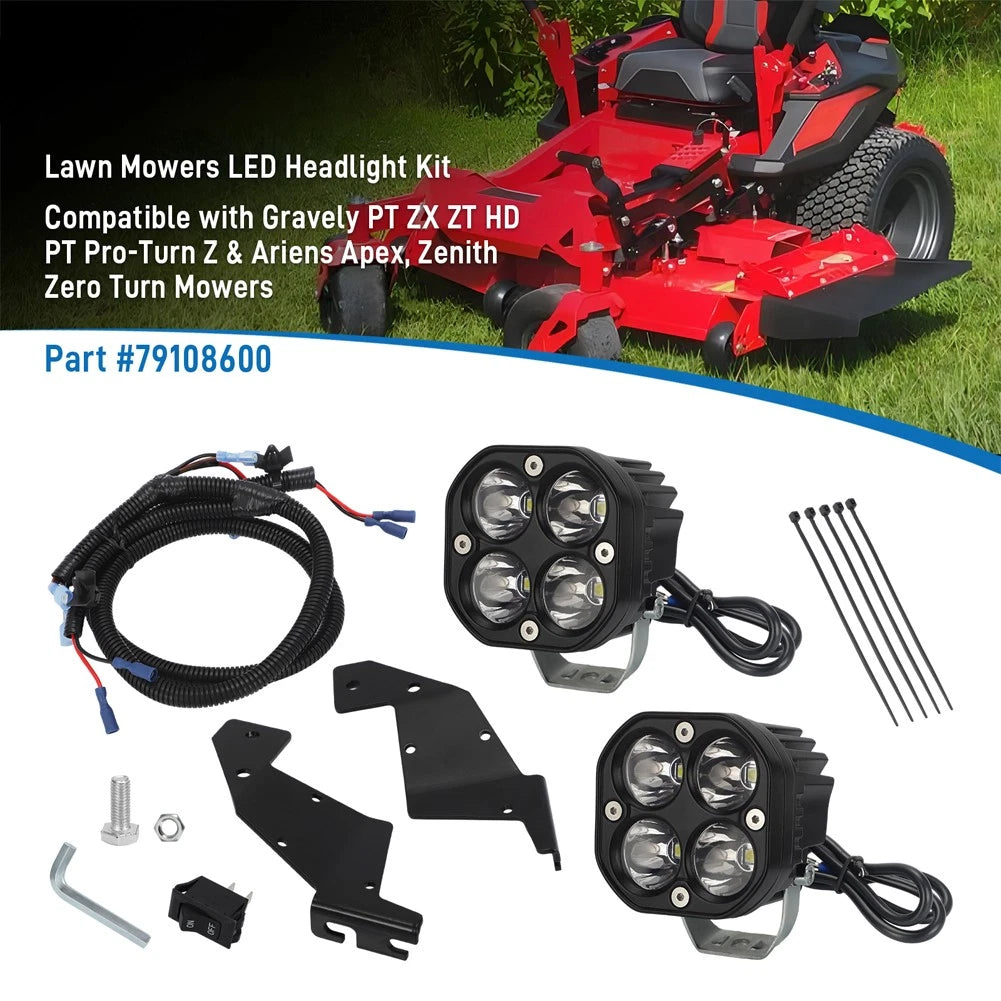LED Headlight Kit for Gravely PT ZX ZT HD PT Z (2015–2023)