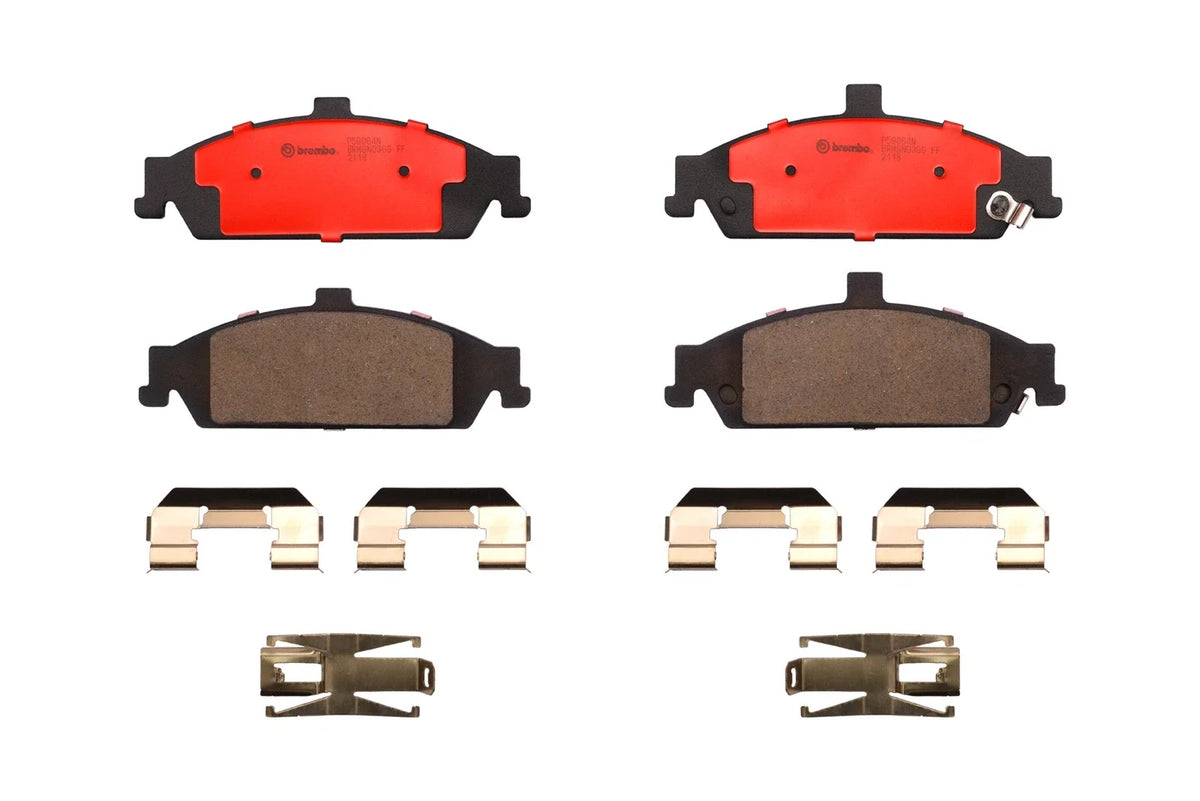 Set of 4 Brembo NAO Ceramic Brake Pads for Chevy Malibu, Oldsmobile Cutlass, Alero