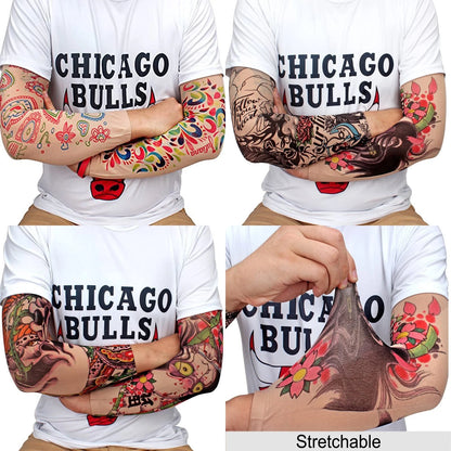 6Pcs Tattoo Sleeves for Men - Multicolor Arm Fake Sleeves