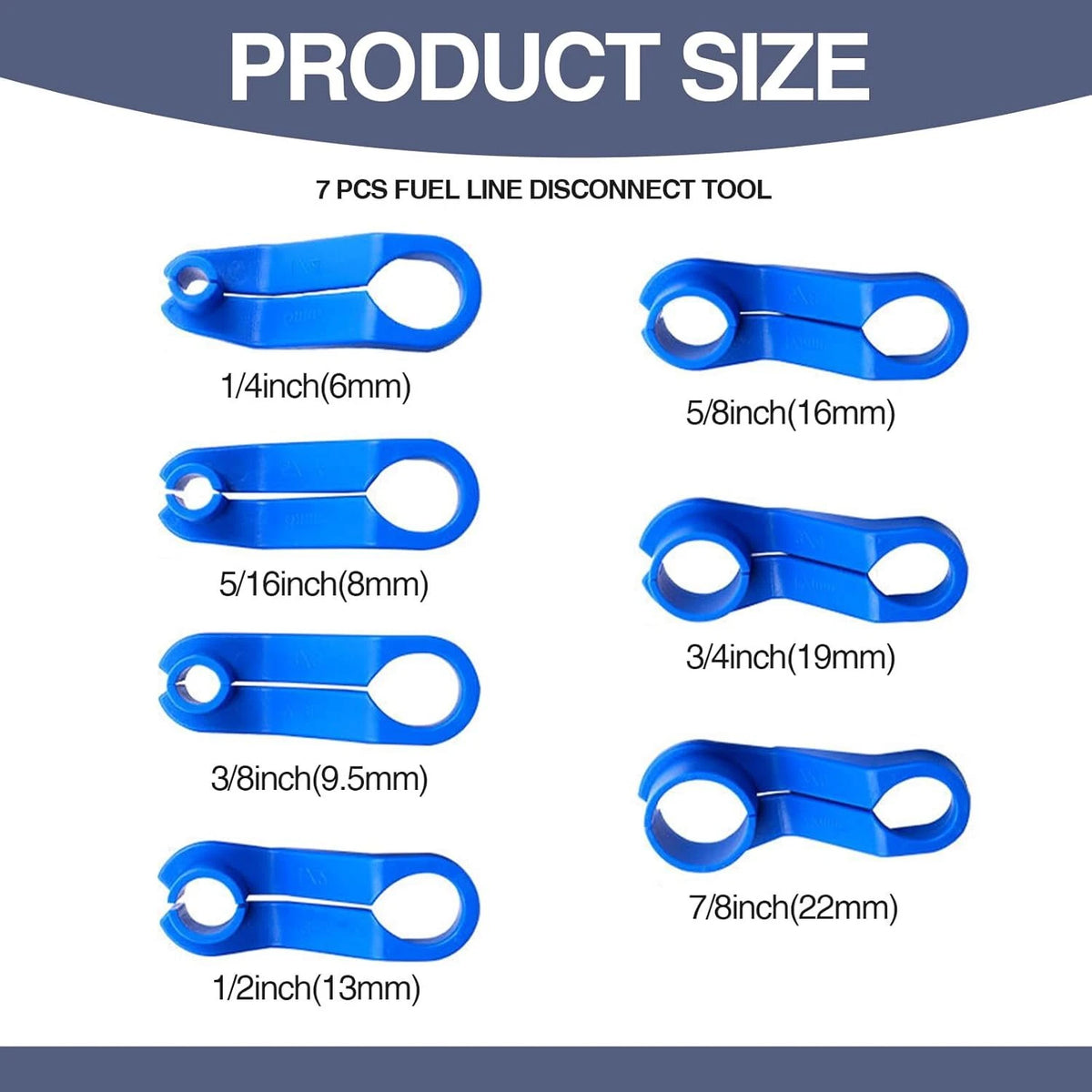 7PCS Fuel Line Disconnect Tool Kit for Quick Removal Assembly