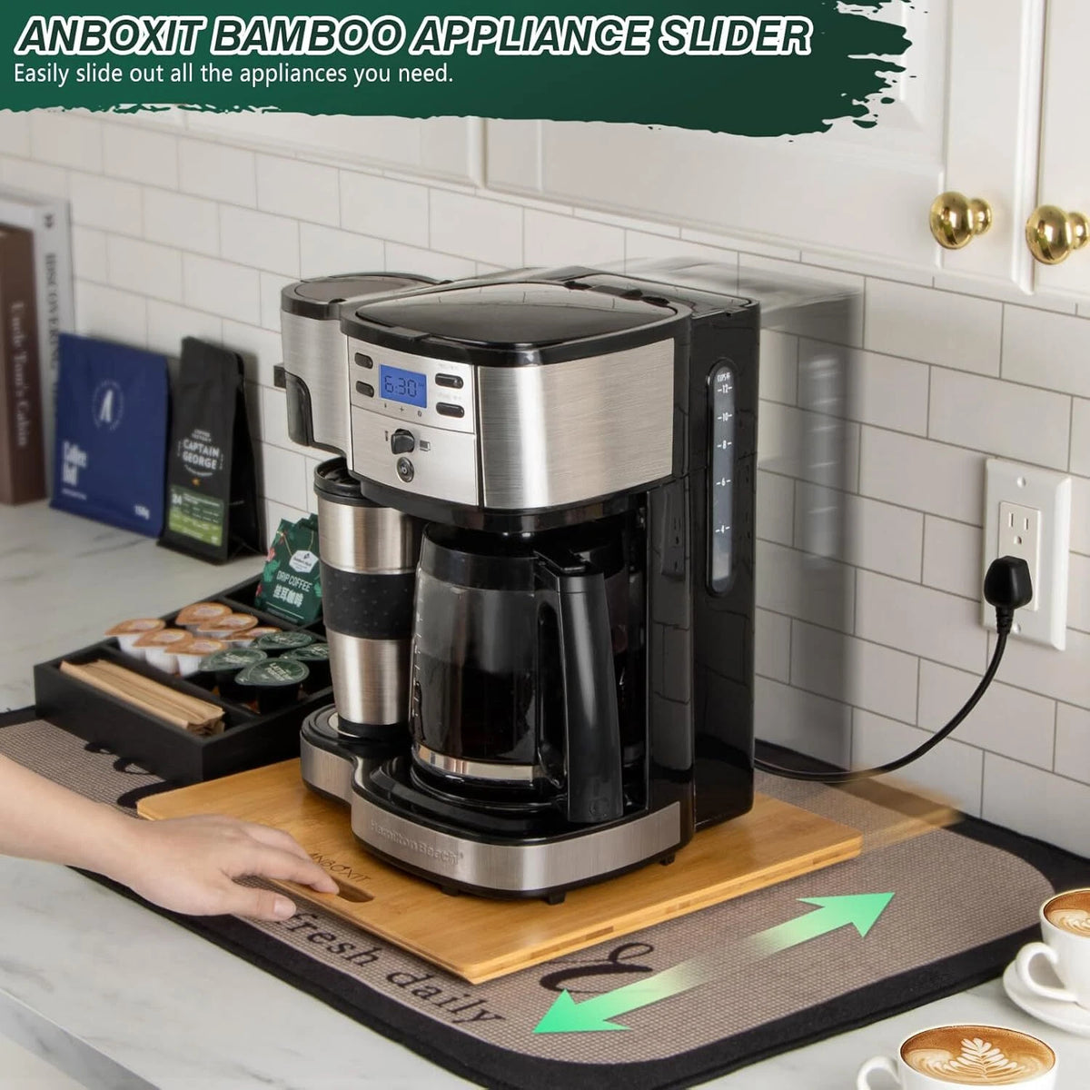 Appliance Slider Tray for Coffee Maker (Fits Most Models)