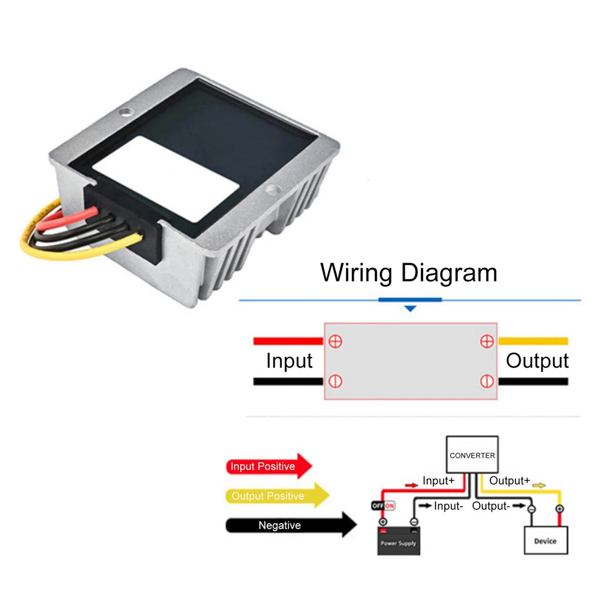 Waterproof DC/DC Power Converter Regulator for 20-60V to 12V (I015-A190)