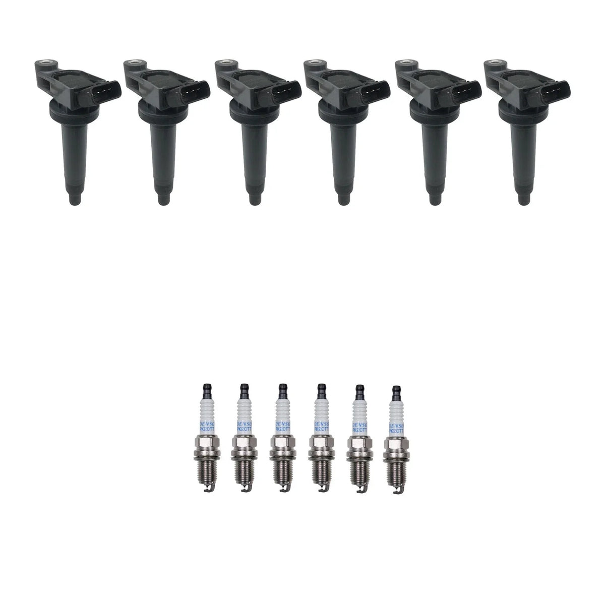 Set of 6 Ignition Coils & Denso Platinum Spark Plugs for Toyota Camry (1997–2001)