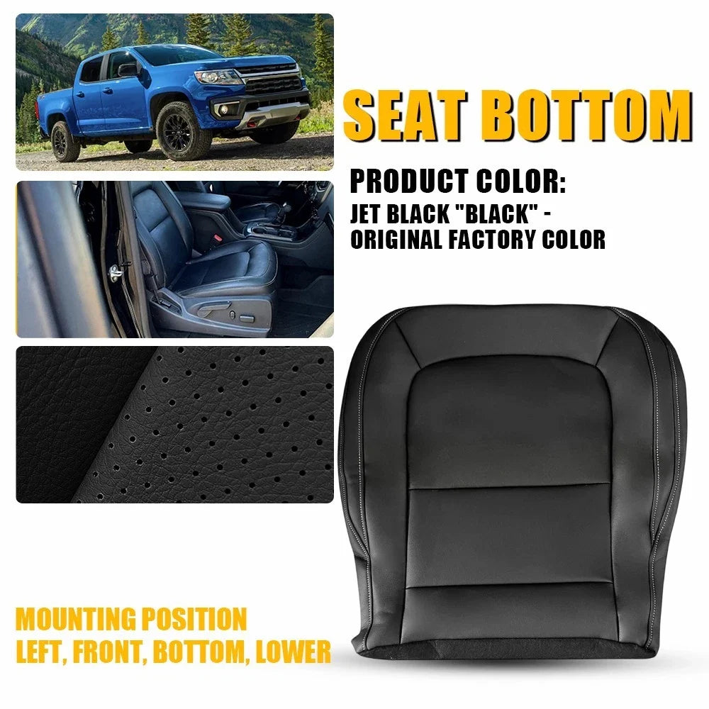 Left Bottom Seat Cover Leather for GMC Canyon SLT (2015–2022)