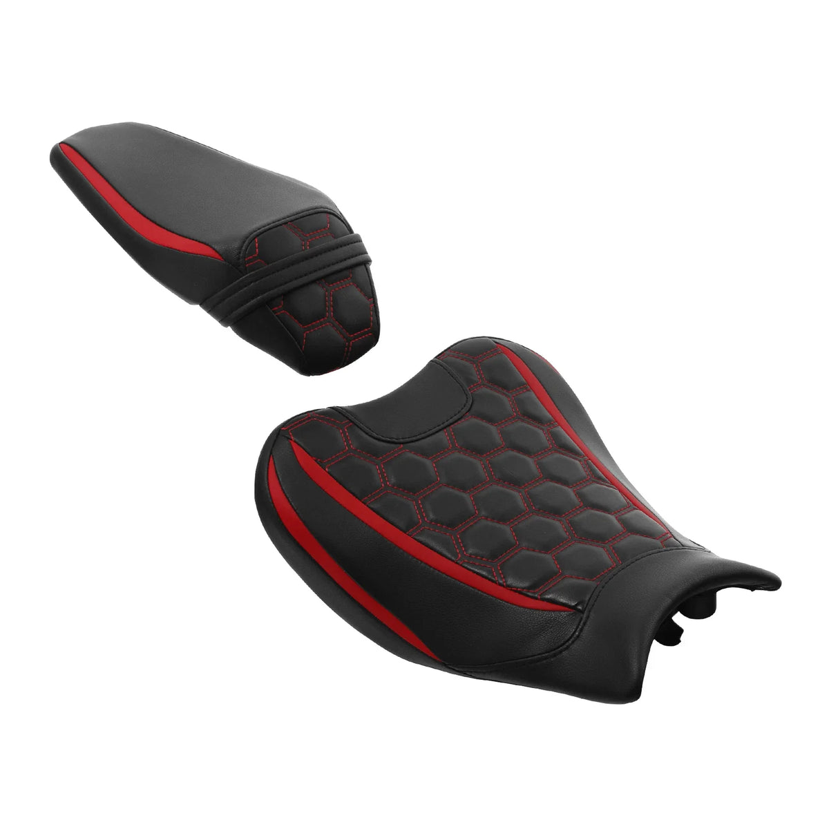 Rider Driver & Passenger Seats for Kawasaki Z900 (2017–2023) Black+Red