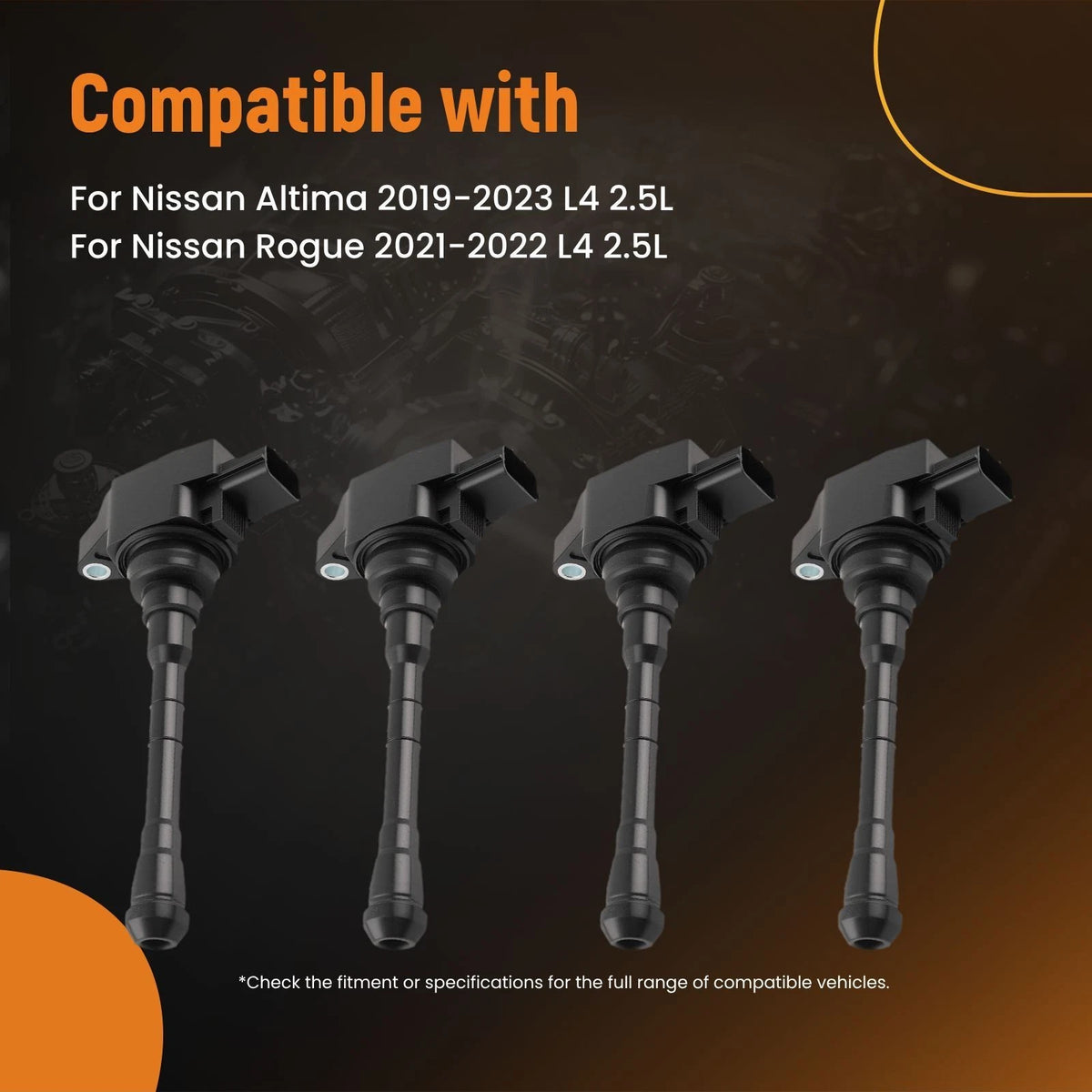 4X Ignition Coils Pack for Nissan Altima Rogue (2019–2023) 6MWLZF UF861