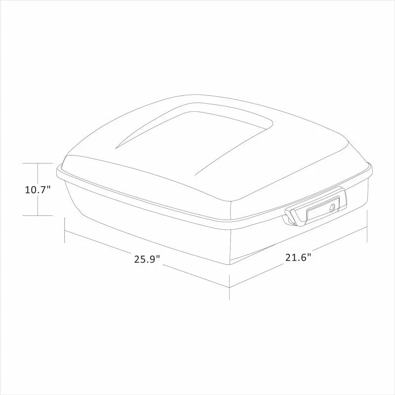 Chopped Trunk Pad Mount Rack for Harley Touring Street Road Glide (2014–2023)