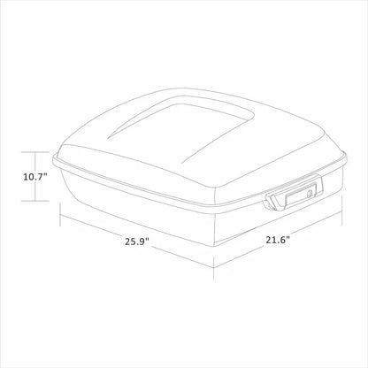 Chopped Trunk Pad Mount Rack for Harley Touring Street Road Glide (2014–2023)