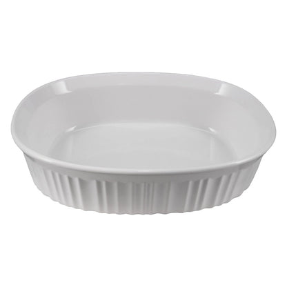 CorningWare FS12 1.5qt Oval Ceramic Casserole for French White (No Years)