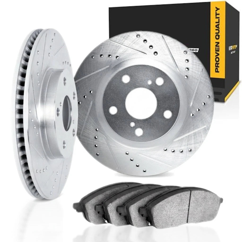 Rotor Set Front for Dodge Challenger (2017–2018) ALX-PAU-DF-7512-39007-CLA5 Drilled and Slotted