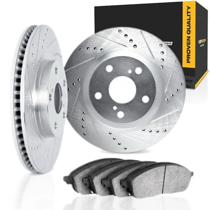 Rotor Set Front for Dodge Challenger (2017–2018) ALX-PAU-DF-7512-39007-CLA5 Drilled and Slotted