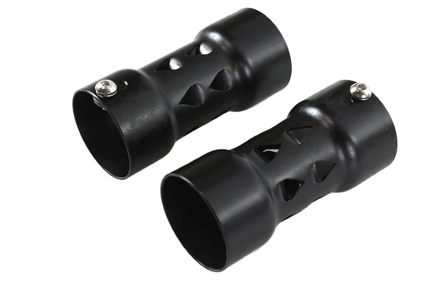 Set of 2 V-Slot 2-1/4 Inch Steel Pipe Baffle for Harley Davidson