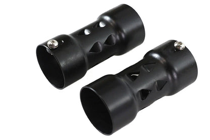 Set of 2 V-Slot 2-1/4 Inch Steel Pipe Baffle for Harley Davidson