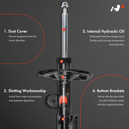 Front Shock Struts for Scion tC (2011–2016) & Toyota Prius V (2012–2017) 72683, 72682, 335081, 335080