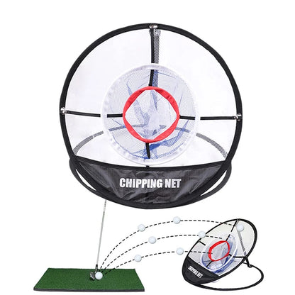 Chipping Net for Golf Practice (33"x28", Pop Up, Black/Green)