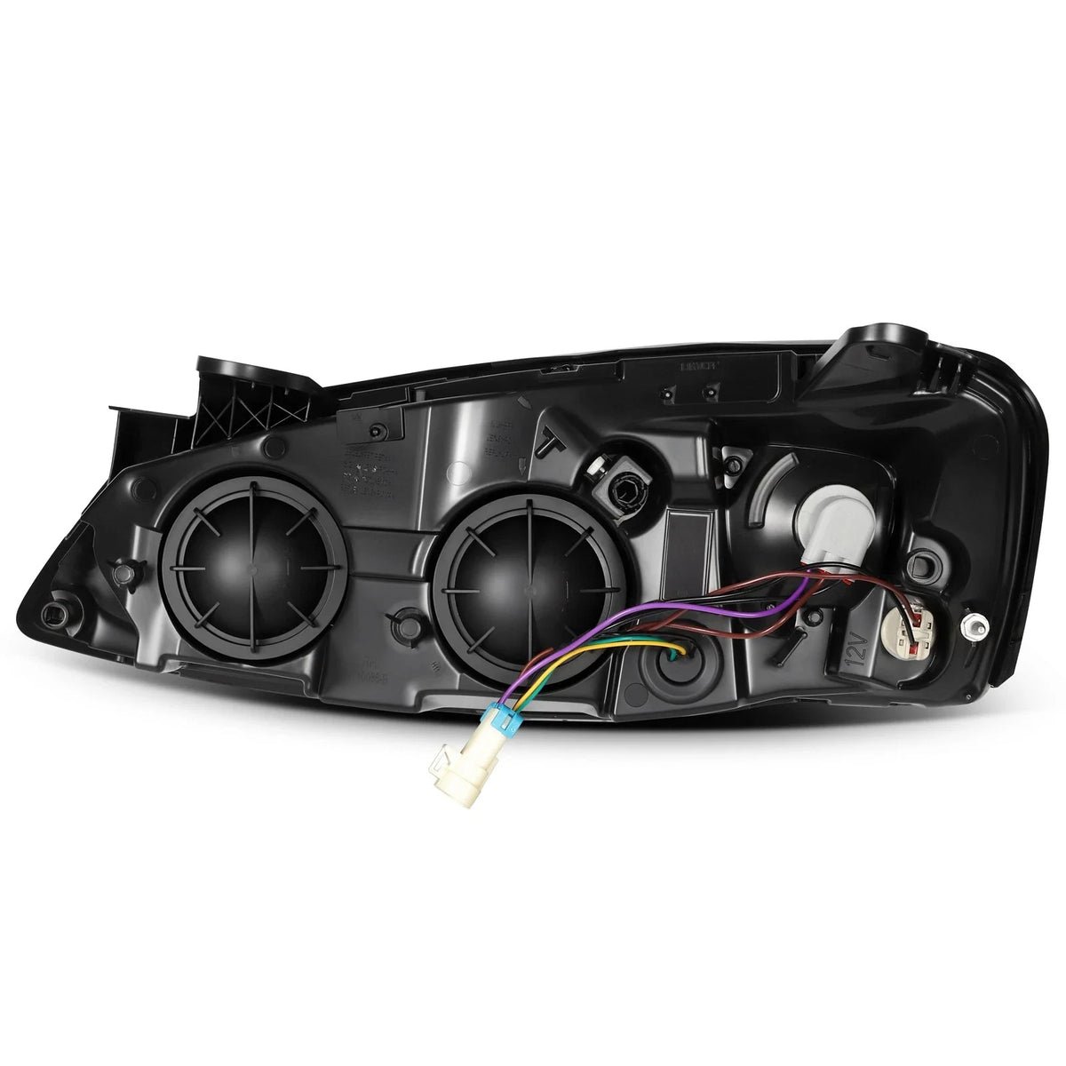 Pair of Headlights Assembly for Pontiac G6 (2005–2010) Black Housing