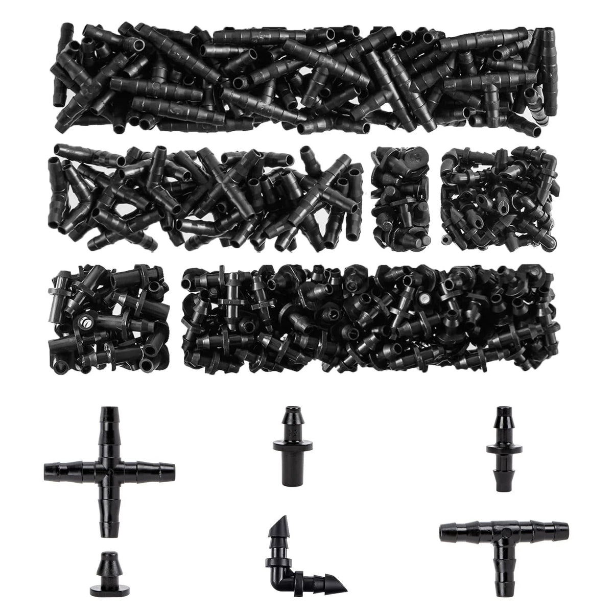 280-Piece Drip Irrigation Fittings Kit for Barbed 1/4 Inch