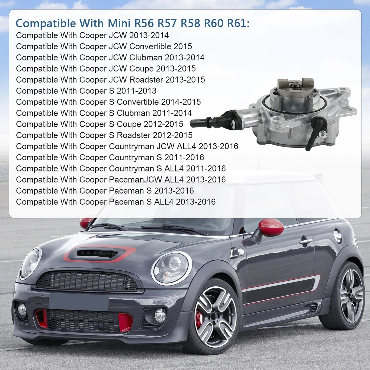 Vacuum Pump for Mini Cooper (2011–2016) BB5E-2A451-BD