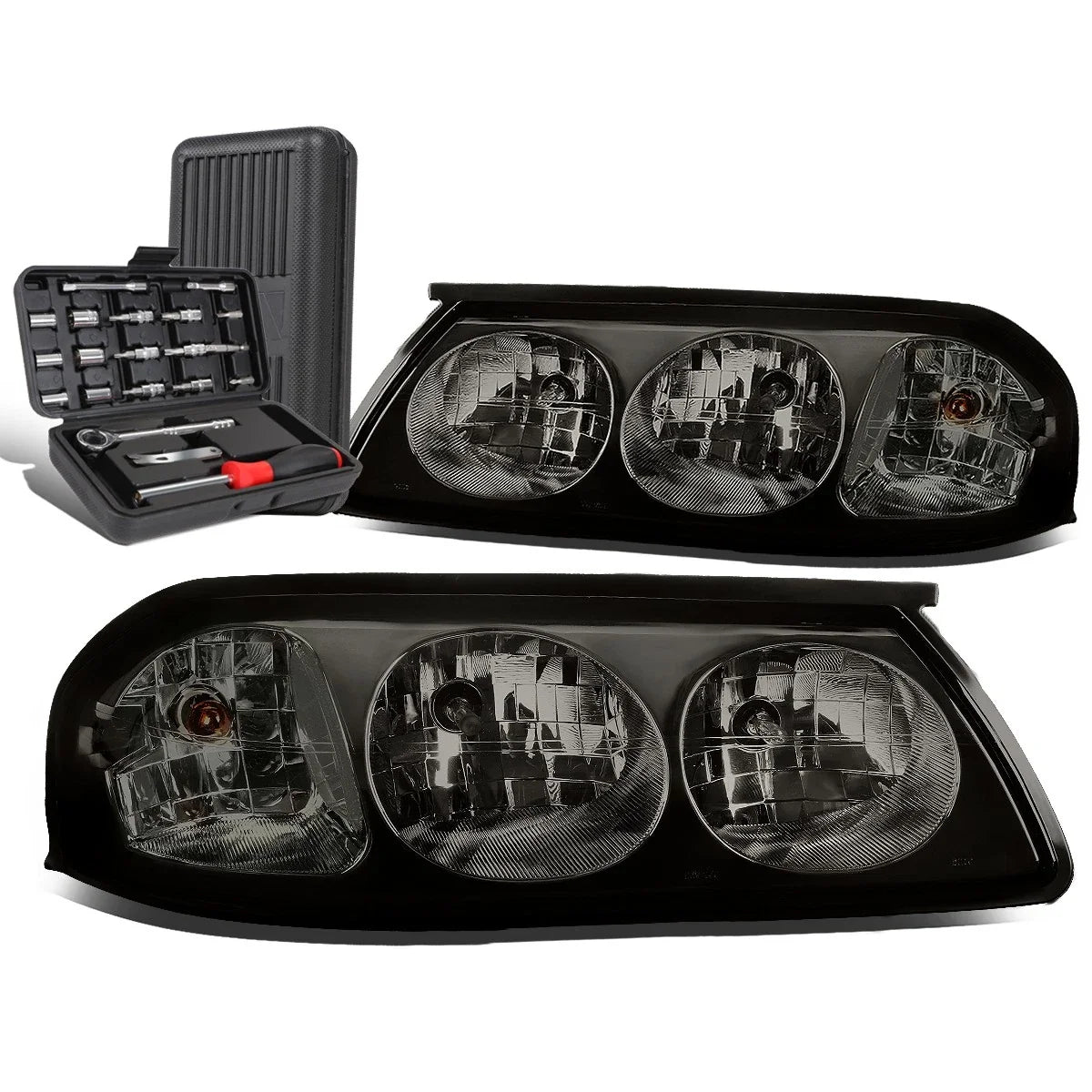 Pair of Smoked/Clear Side Turn Signal Lights for Chevy Impala (2000–2005)