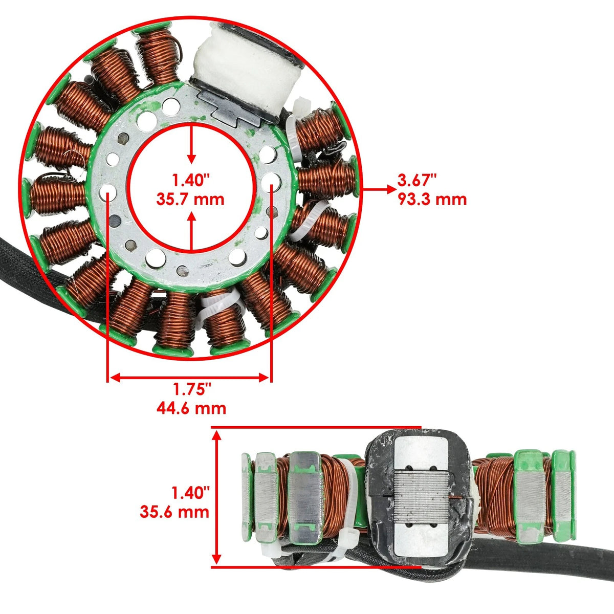 Stator for Yamaha Wolverine 350 YFM350 / Big Bear YFM350FW (1995–1998) TS5353ST222MG
