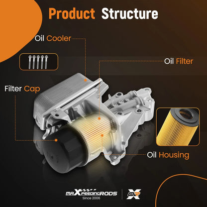 Oil Filter Housing with Cooler for Mercedes Benz C300 C350 (2008–2015) 2721800510