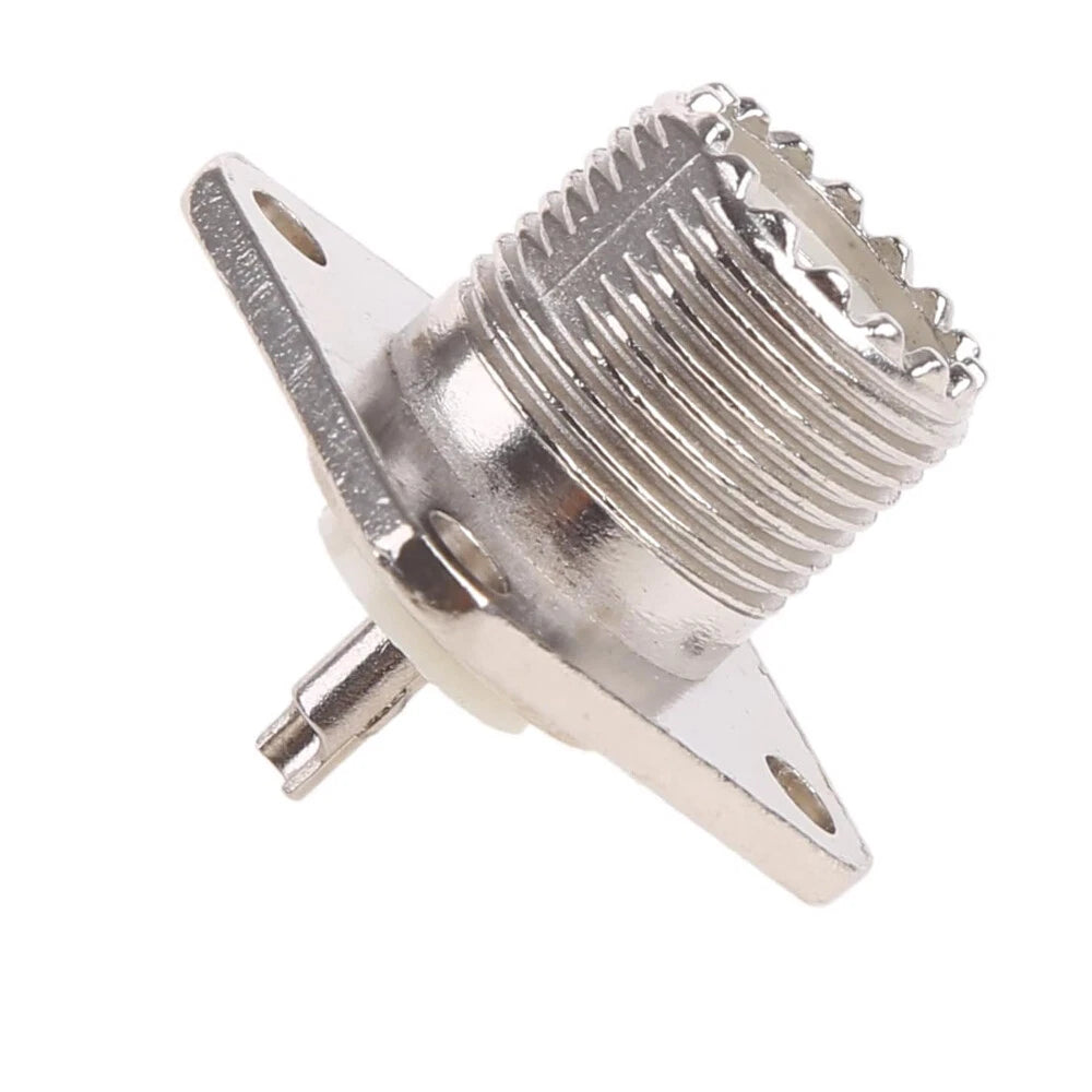 100Pcs UHF Female Jack SO-239 Panel Chassis Mount RF Coax Connectors
