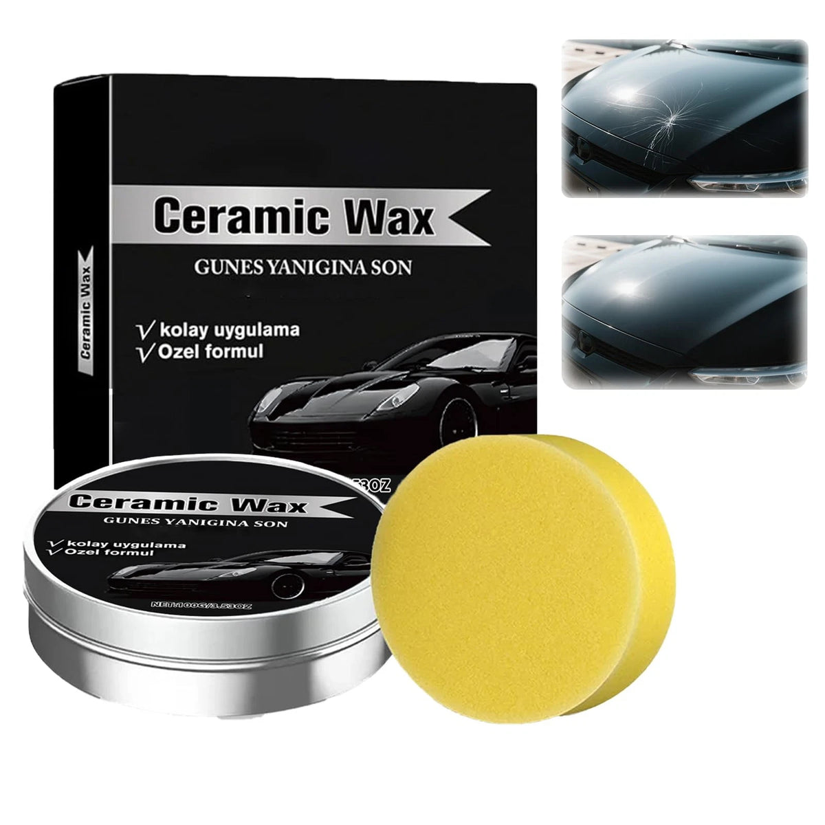 Titanium Ceramic Wax Cream for Cars (Pack of 1)