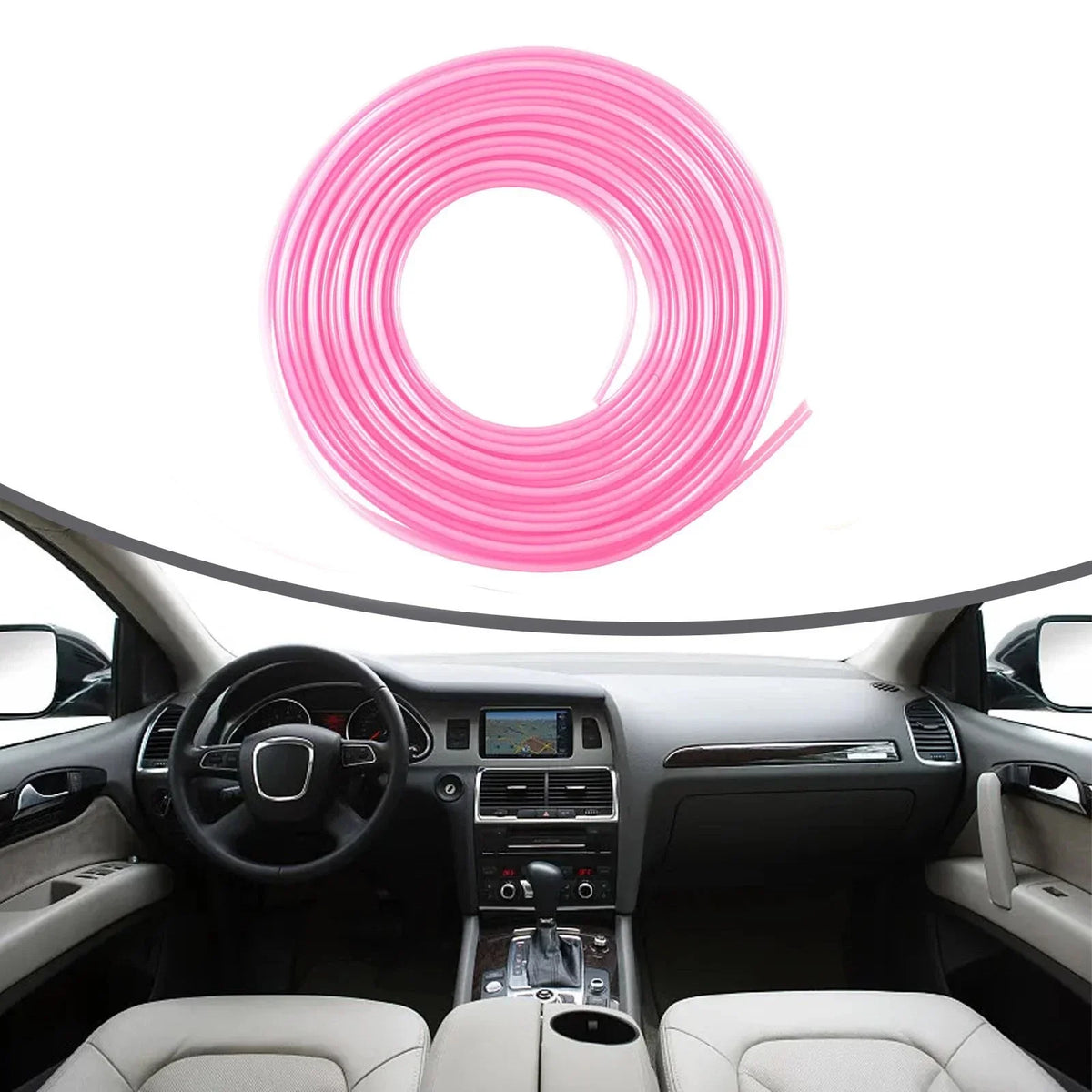 1 x 5M High Tensile Flesibility Molding Line for Car Interior Accessories Pink