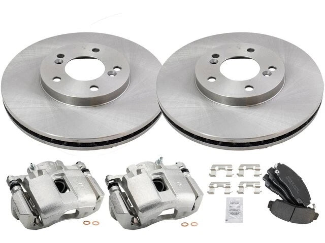 Set of 4 Brake Pads Rotors Calipers for Acura RL (1999–2004) 12372KSHR