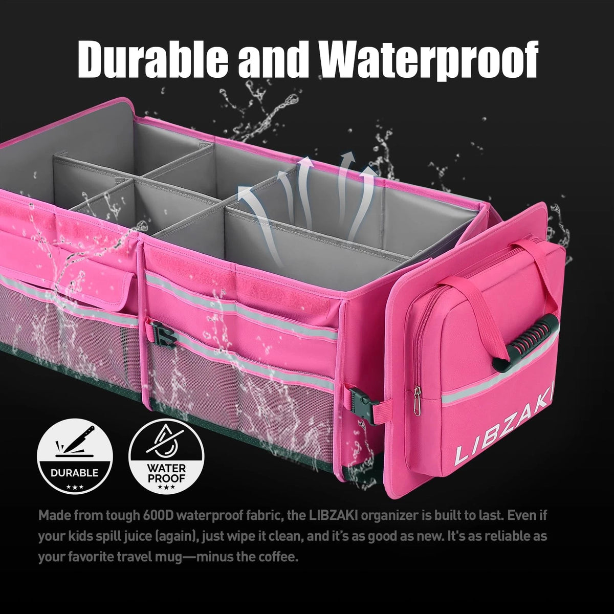4-in-1 Car Trunk Storage Organizer with Cooler Bag for Universal Fit