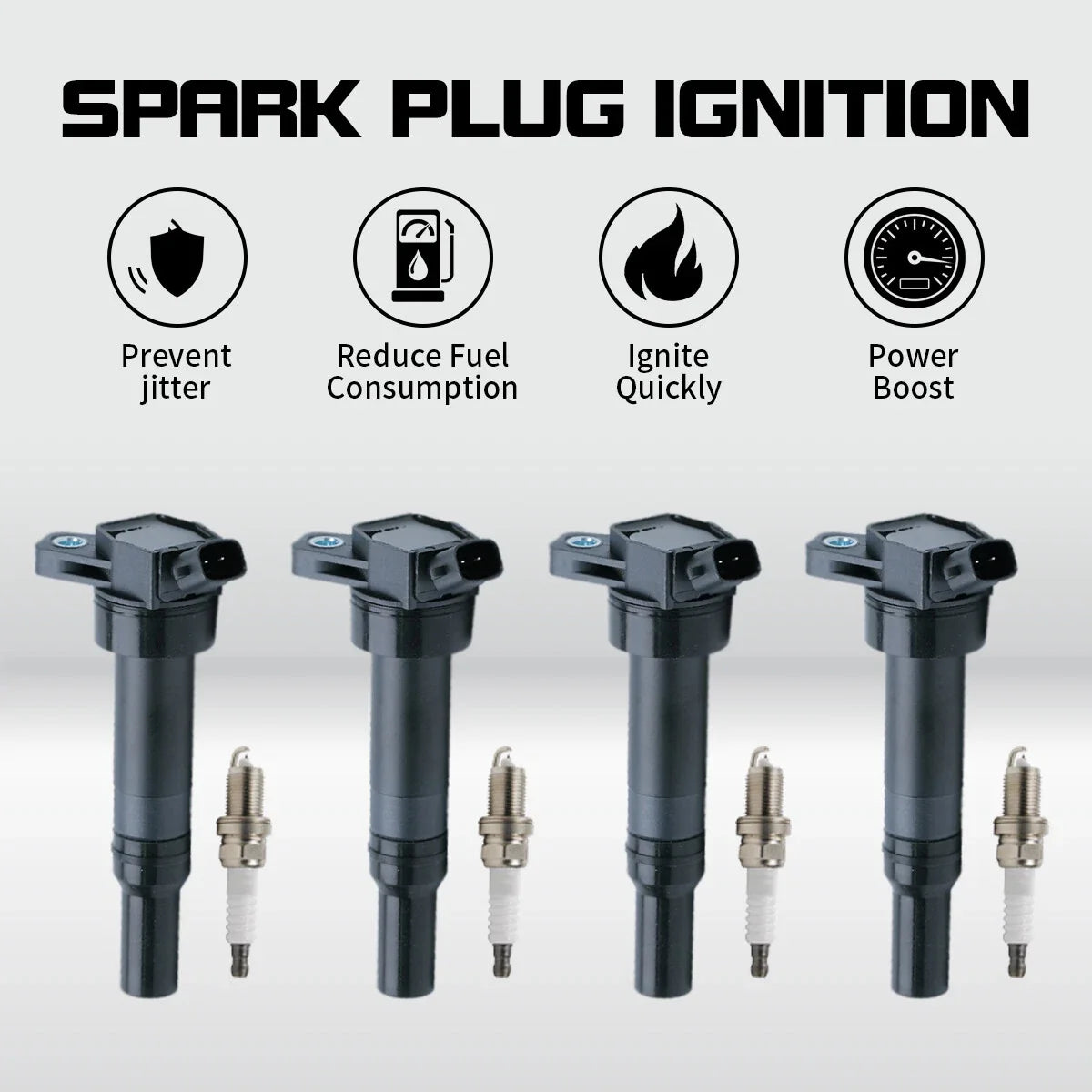 Ignition Coil & Iridium Spark Plug for Hyundai Elantra Tucson Kia Soul (2011–2016) UF651