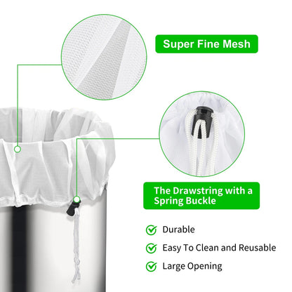 3 Pcs Extra Large Fine Mesh Brew Bags for Home Wine Making (26"x22")