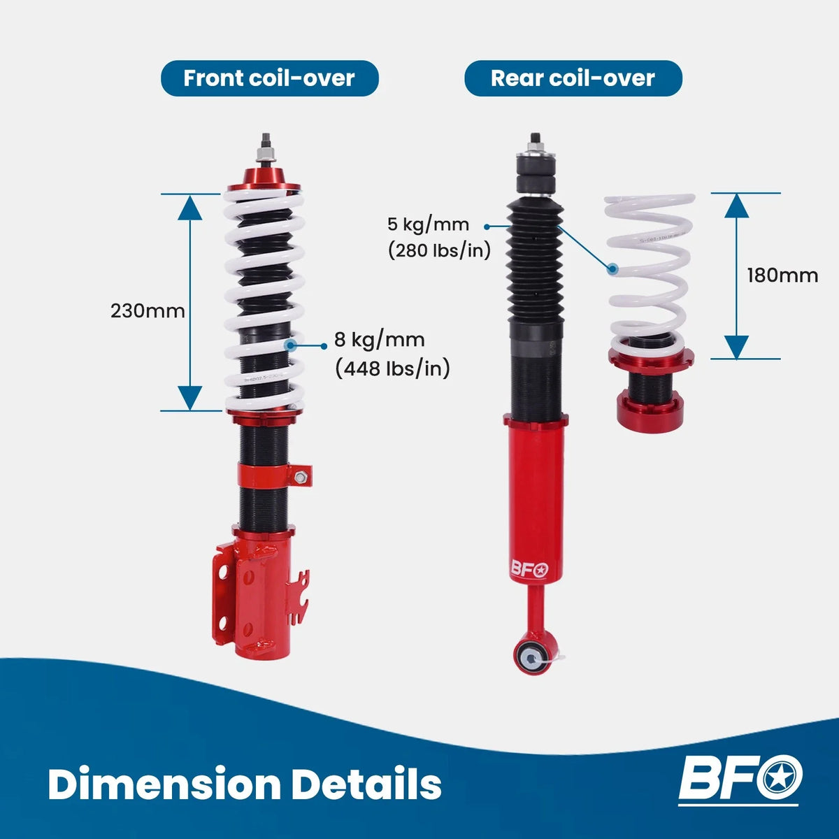 Coilover Shock and Spring Lowering Kit for Toyota Yaris (2007–2010) & Scion xD (2008–2014)