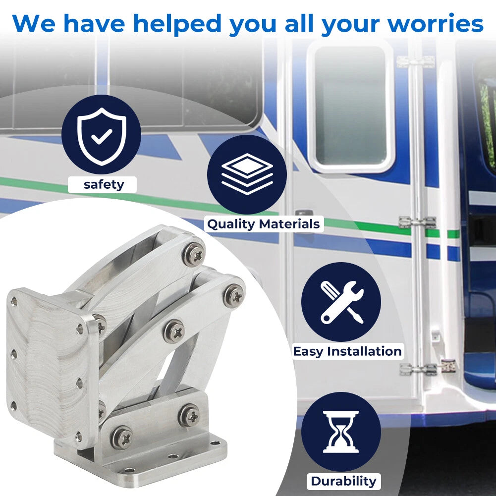 Large Hidden Scissor Hinge Adjustable 90° Heavy Duty Aluminum Hardware