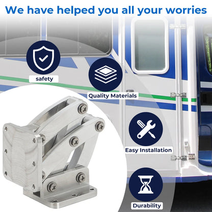Large Hidden Scissor Hinge Adjustable 90° Heavy Duty Aluminum Hardware