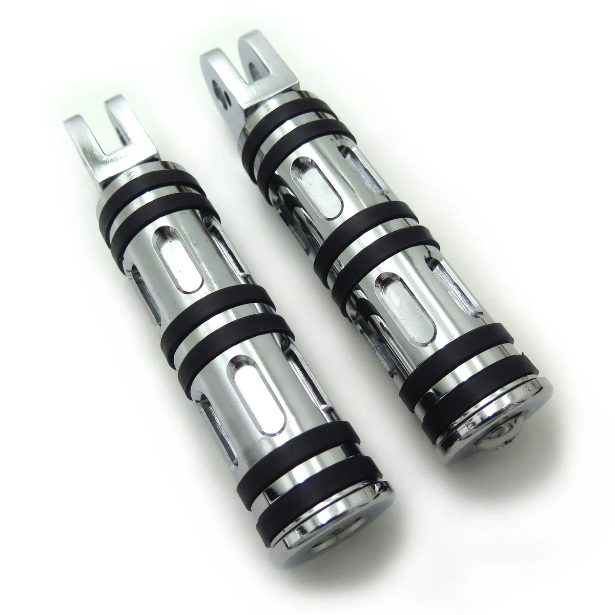 Chrome Edge Cut Footpegs for Triumph Bonneville America (2002–2014)