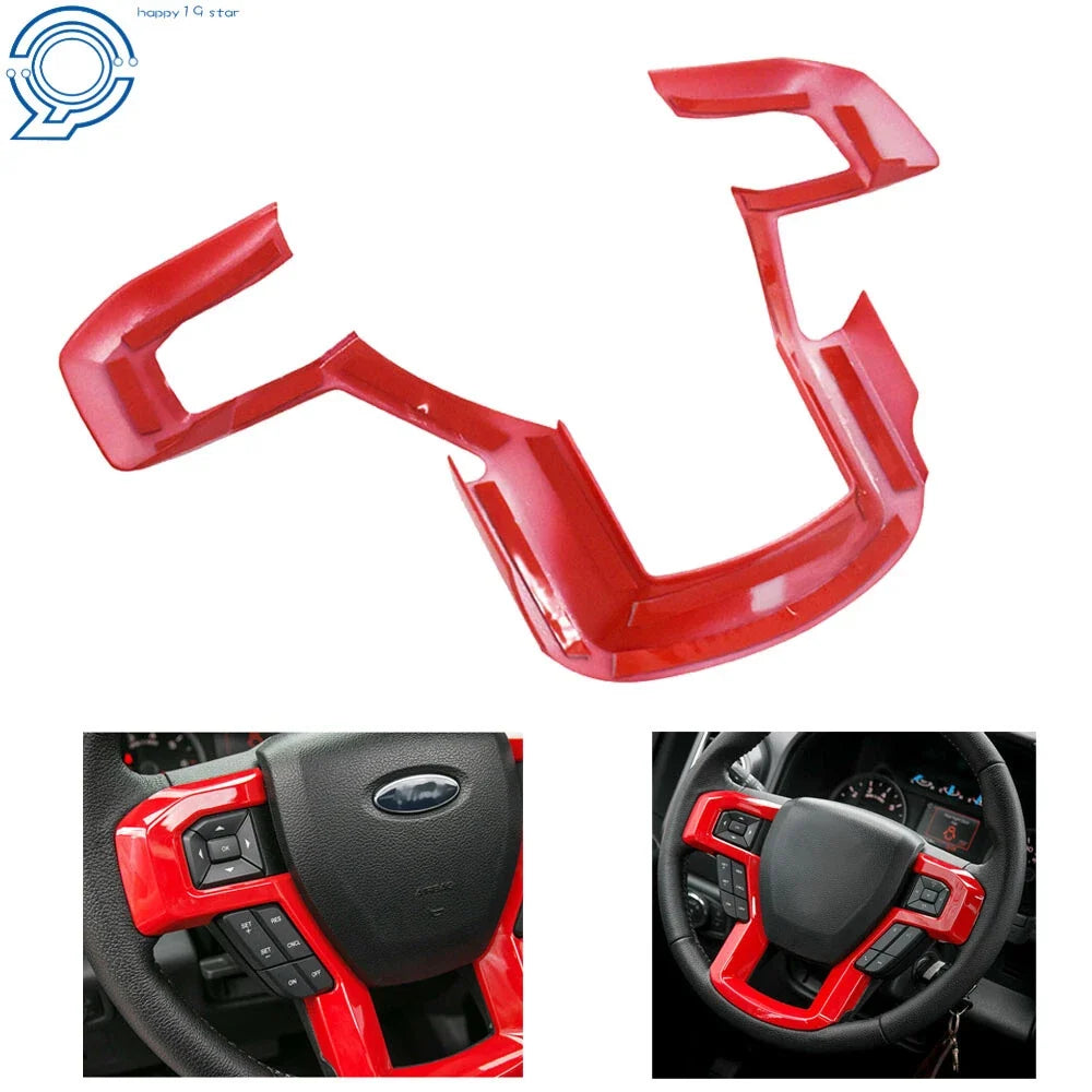 Red Steering Wheel Moulding Cover Trim for Ford F150 (2015–2020)