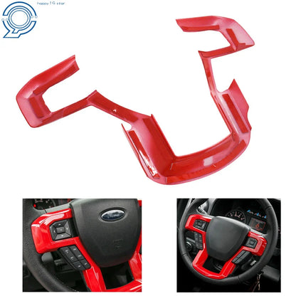 Red Steering Wheel Moulding Cover Trim for Ford F150 (2015–2020)