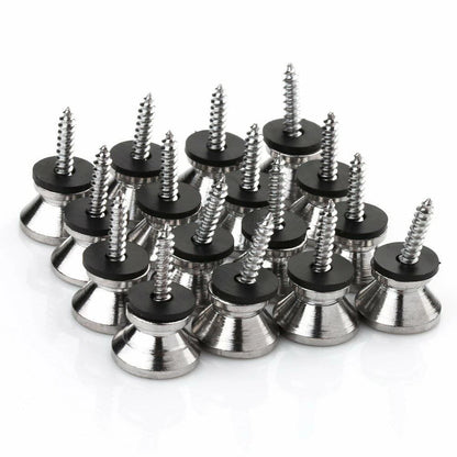 Set of 4 Chrome Metal End Pin Strap Buttons for Guitar Bass